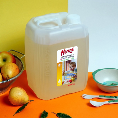 Гель для детской посуды "Ника с первых дней жизни", 5 кг